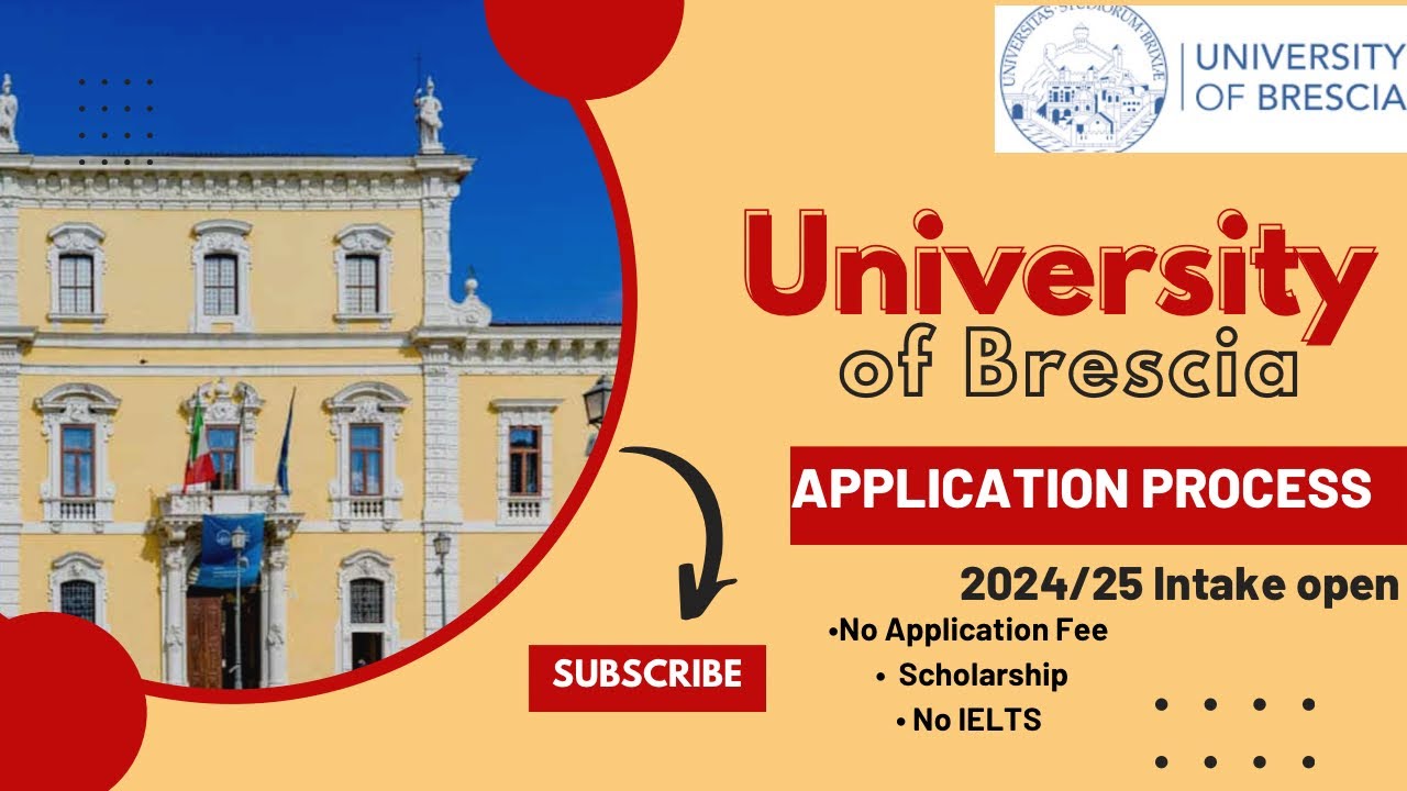 UNIVERSITY OF BRESCIA APPLICATION PROCESS 2024| NO APPLICATION FEE| NO IELTS