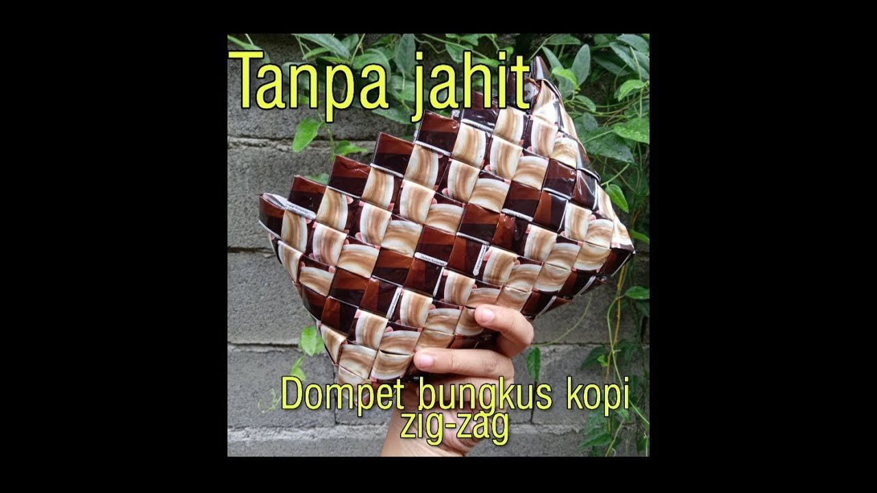 Membuat dompet dari bungkus kopi tanpa jahit | kerajinan dari barang bekas plastik