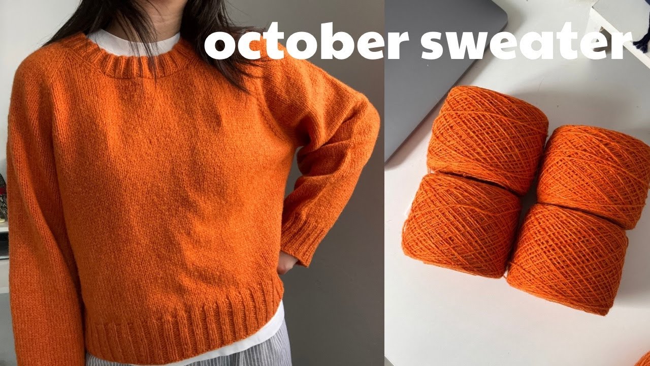 (sub) knitting vlog | october sweater 🎃