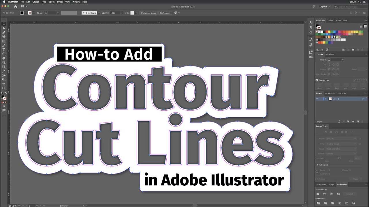 How-to Add Contour Cut Lines in Adobe Illustrator for Print and Cut