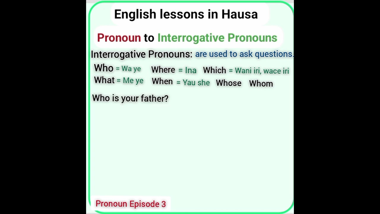 Pronoun Episode 3. don't be hesitated to ask any question...❗📚💯✅✍️