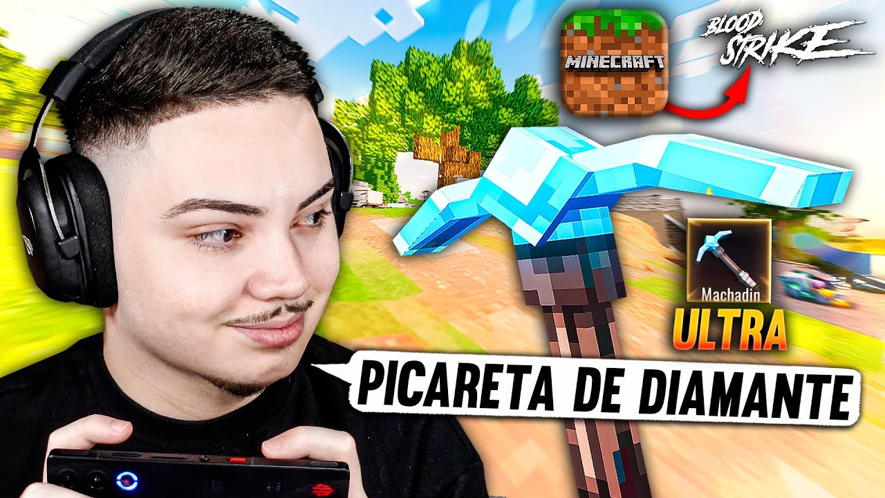 💎PICARETA de DIAMANTE💎do MINECRAFT no BLOOD STRIKE 🔥 (Machadinha - Quebra-Cristais)