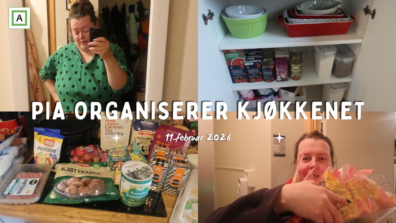 11.02.2026 | Pia organiserer kjøkkenet