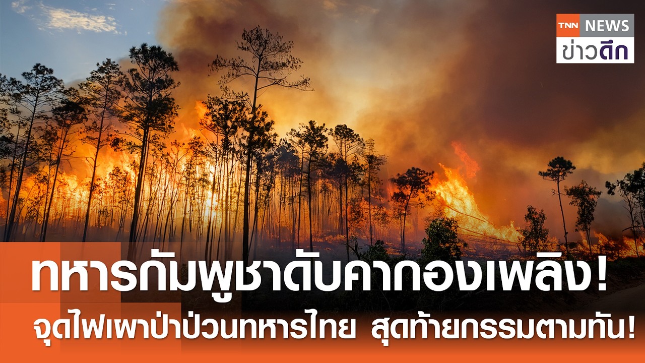 ทหารกัมพูชาดับคากองเพลิง! จุดไฟเผาป่าป่วนทหารไทย สุดท้ายกรรมตามทัน! | TNN ข่าวดึก | 21 ก.พ. 69