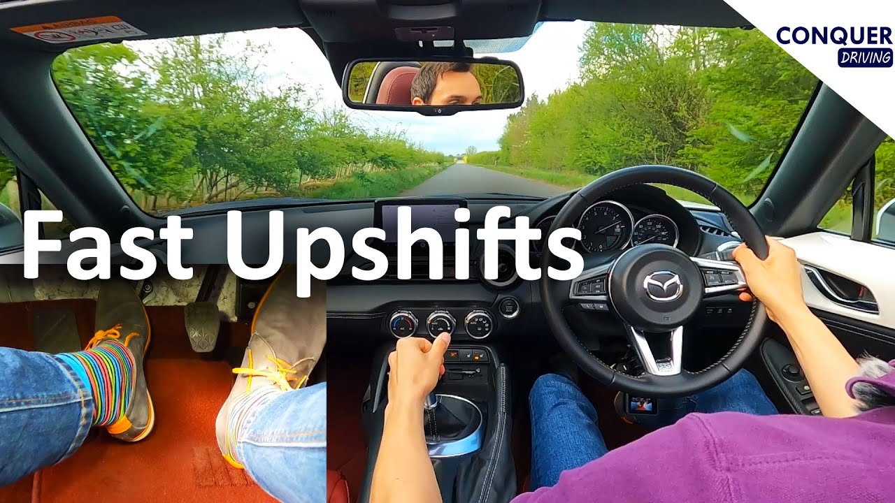 Changing up Gears Quickly and Smoothly by Dropping the Clutch - includes slow motion