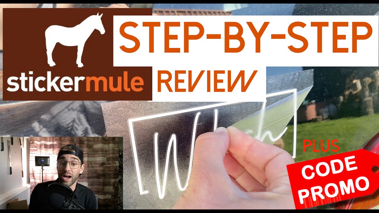 ★★★★★ Sticker Mule Review, Tutorial, & Promo Code, Coupon Promotional Vinyl Decal Transparent Logo