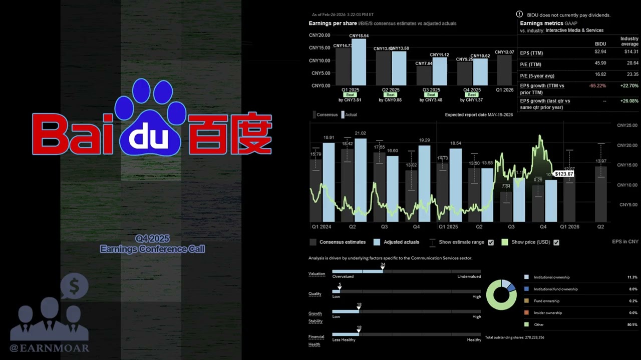 $BIDU Конференц-связь с результатами Baidu за 4 квартал 2025 г.