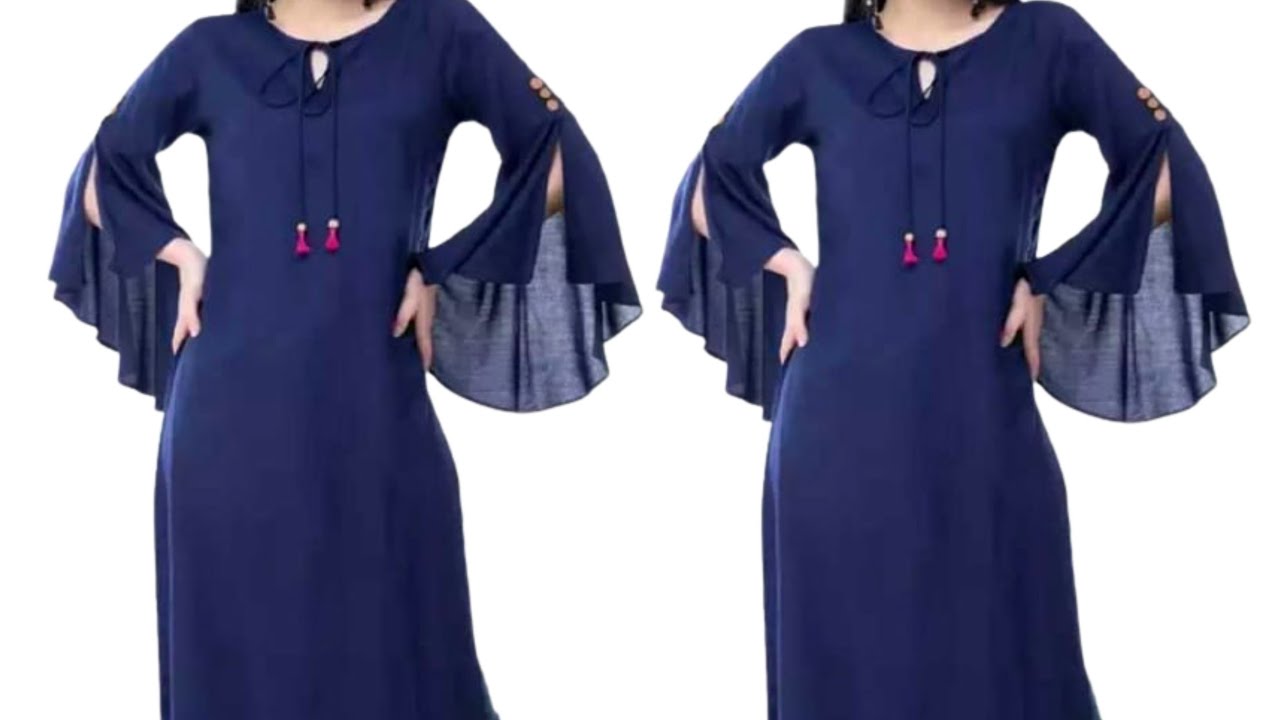 Very Stylish and Trendy Kurti Cutting and Stitching in Hindi | 2020 umbrella sleeve Design 😍 | 2020