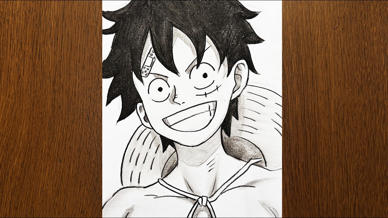 How to Draw Monkey D Luffy (Onepiece) - Step by Step Tutorial | Anime Drawing Easy