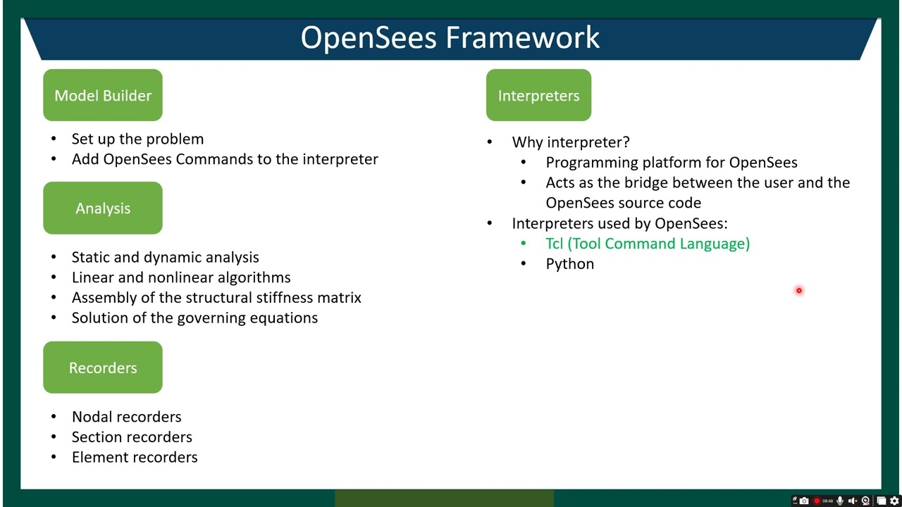 OpenSees Tutorial (Session #1: Introduction & Linear RC Frame Analysis)
