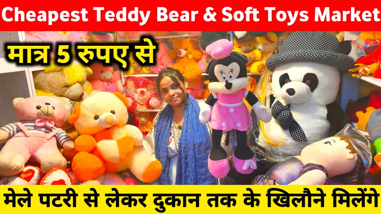 टेडी बियर का गोदाम Cheapest Teddy Bear Market In Delhi Sadar Bazar | Soft Toys Wholesale Market