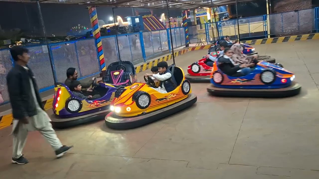 Electric car driving 