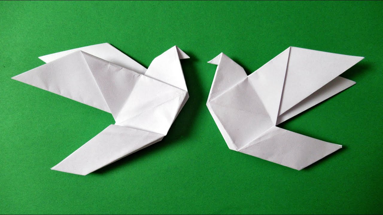 Как сделать оригами голубя - оригами из бумаги