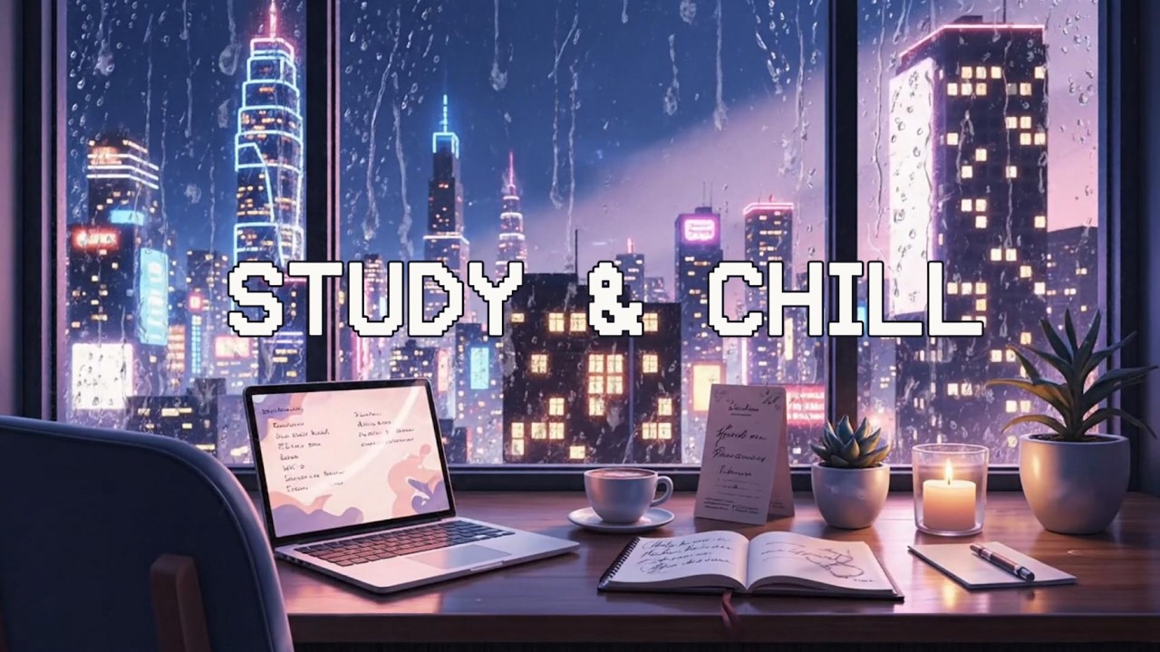 2AM rainy nights 🌧️ chill lofi jazz for late night focus & chill 🎶💜