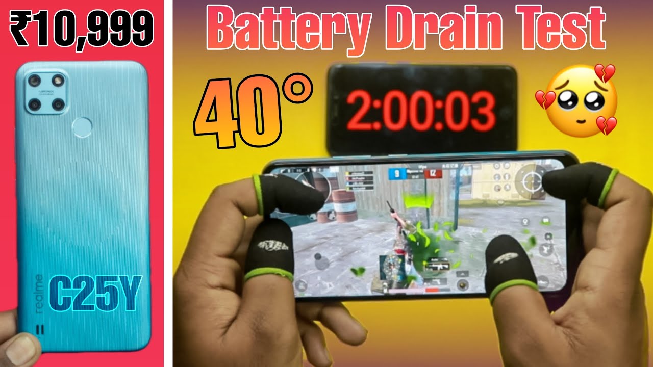 Realme C25Y BGMI Battery Drain Test Heating, Max Graphics, Lag | Unisoc T610 Review | After 2 Month