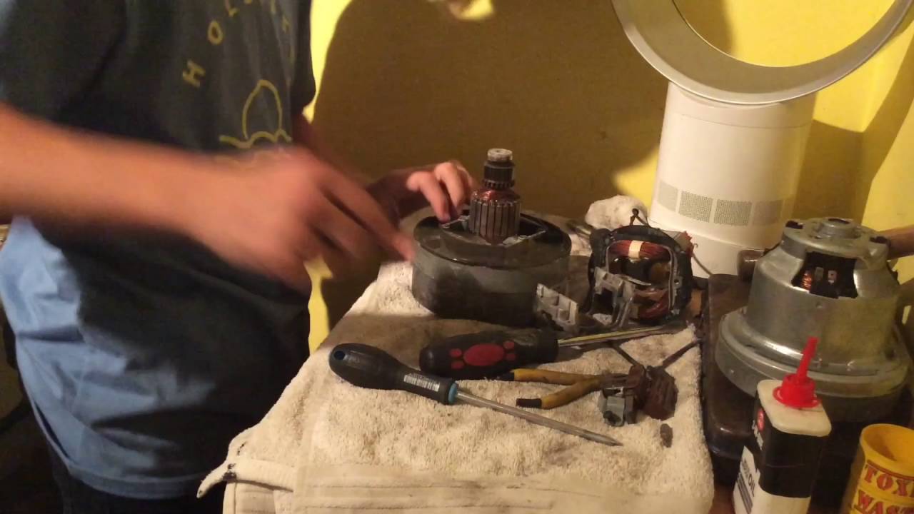 How to stripdown a numatic motor unit and oil the motor bearings