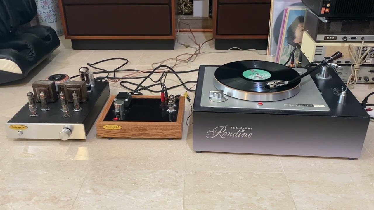 Testing VINTAGE REK O KUT B-12GH Rondine turntable with new handmade MC phono amp for Walson’s in BC