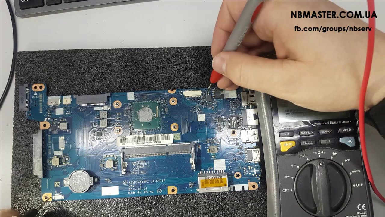 ✅ Замеры сопротивлений LA-C771p Lenovo IdeaPad 100-15IBY