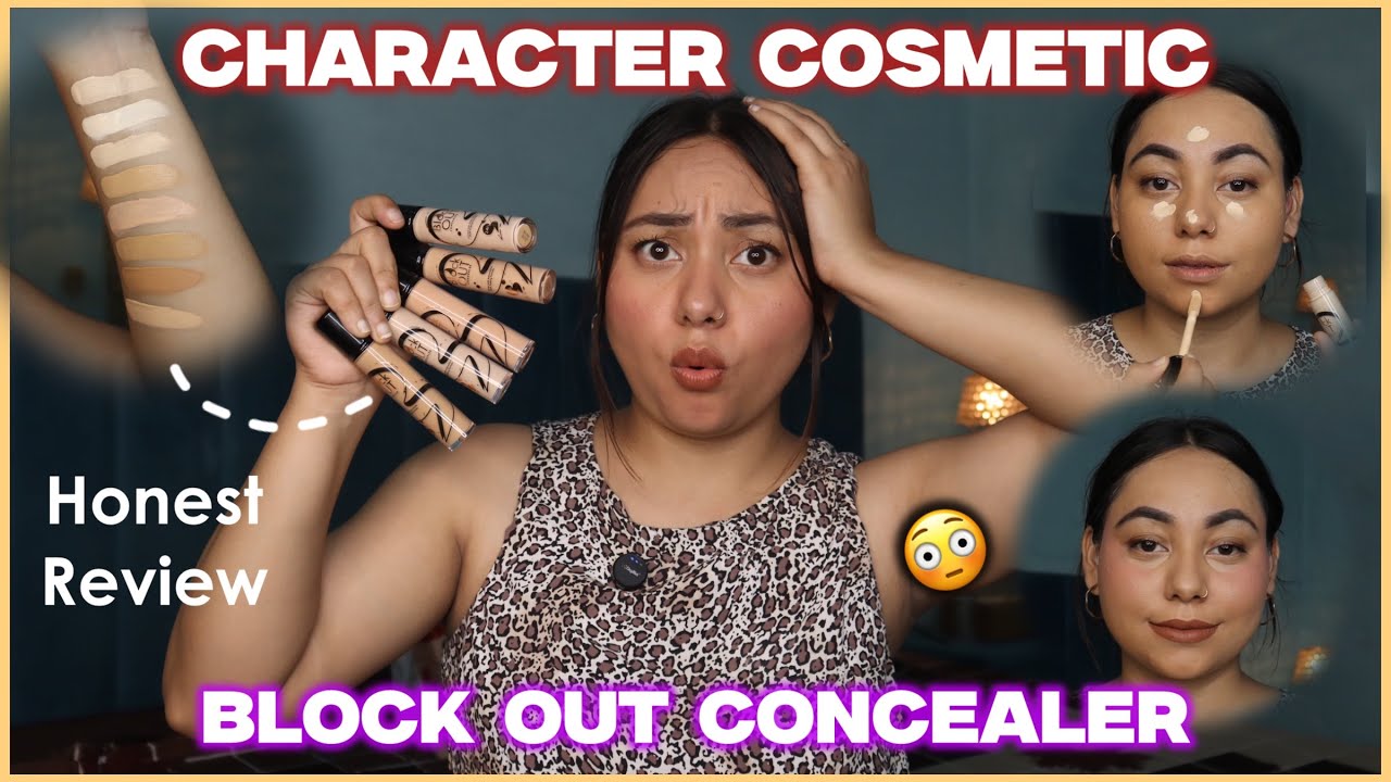 Character Block Out Concealer Review 🔥 | All 8 Shades Swatches on Indian Skin | Babita Amola