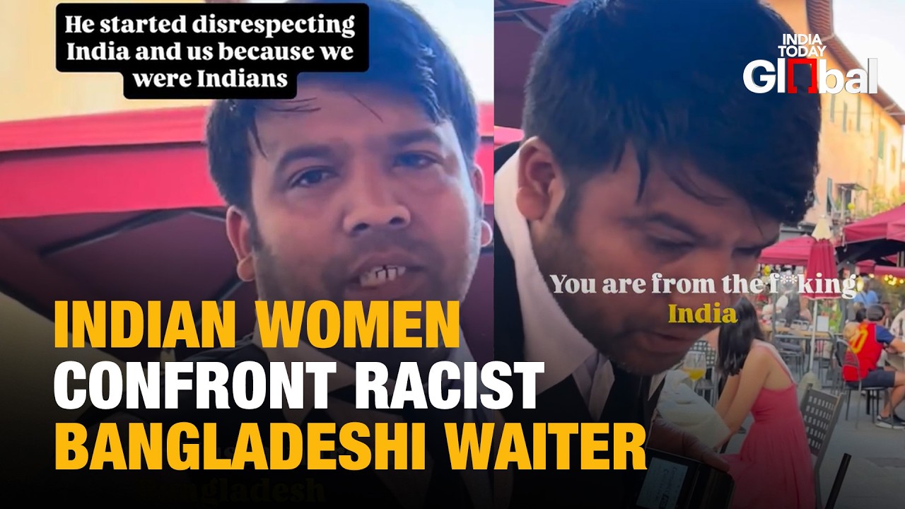 Indian Women Force Bangladeshi Waiter To Apologise After Anti-India Slurs In Italy Viral Video