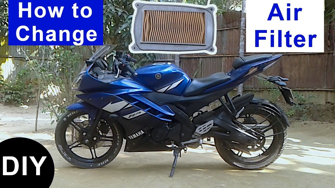 How to Change Motorcycle Air Filter | Yamaha R15 V2 DIY Guide! 🔧🏍️
