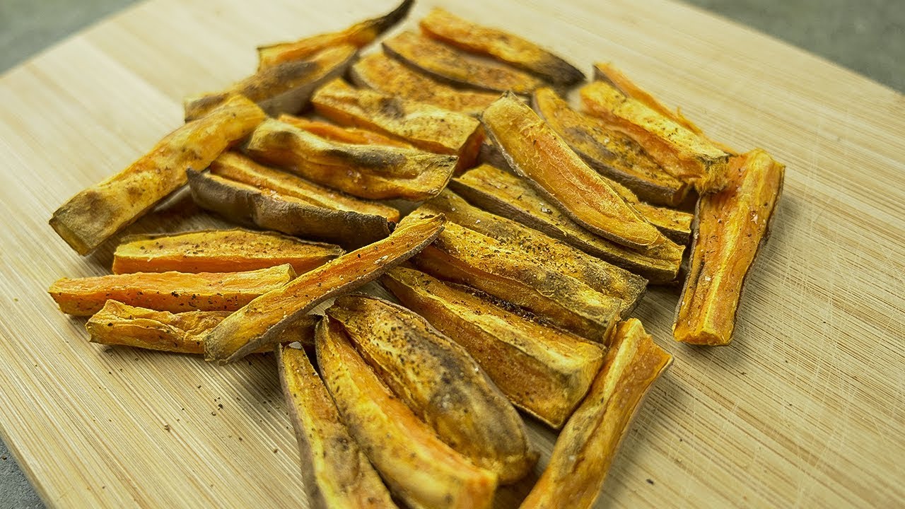 How to Make Crispy Healthy Sweet Potato Fries without OIL!
