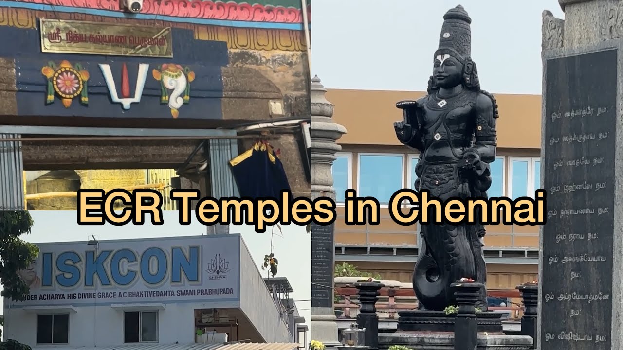 ECR Chennai Temples - Nithya Kalyana Perumal, Matsya Narayana, ISKCON & Marundeeswarar Temple Tour