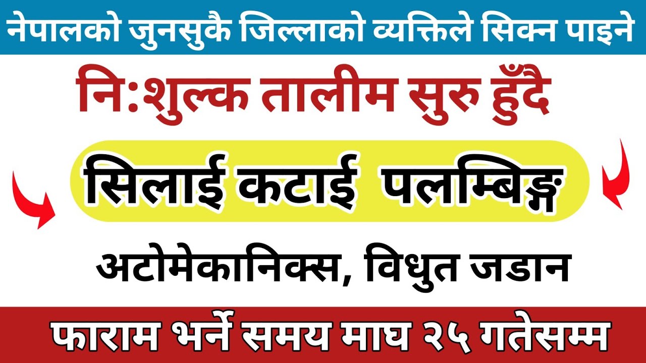 Free Government Vocational Training in Nepal 2026 | VSDTC Bhaisepati Kathmandu | Seep Bikash Nepal