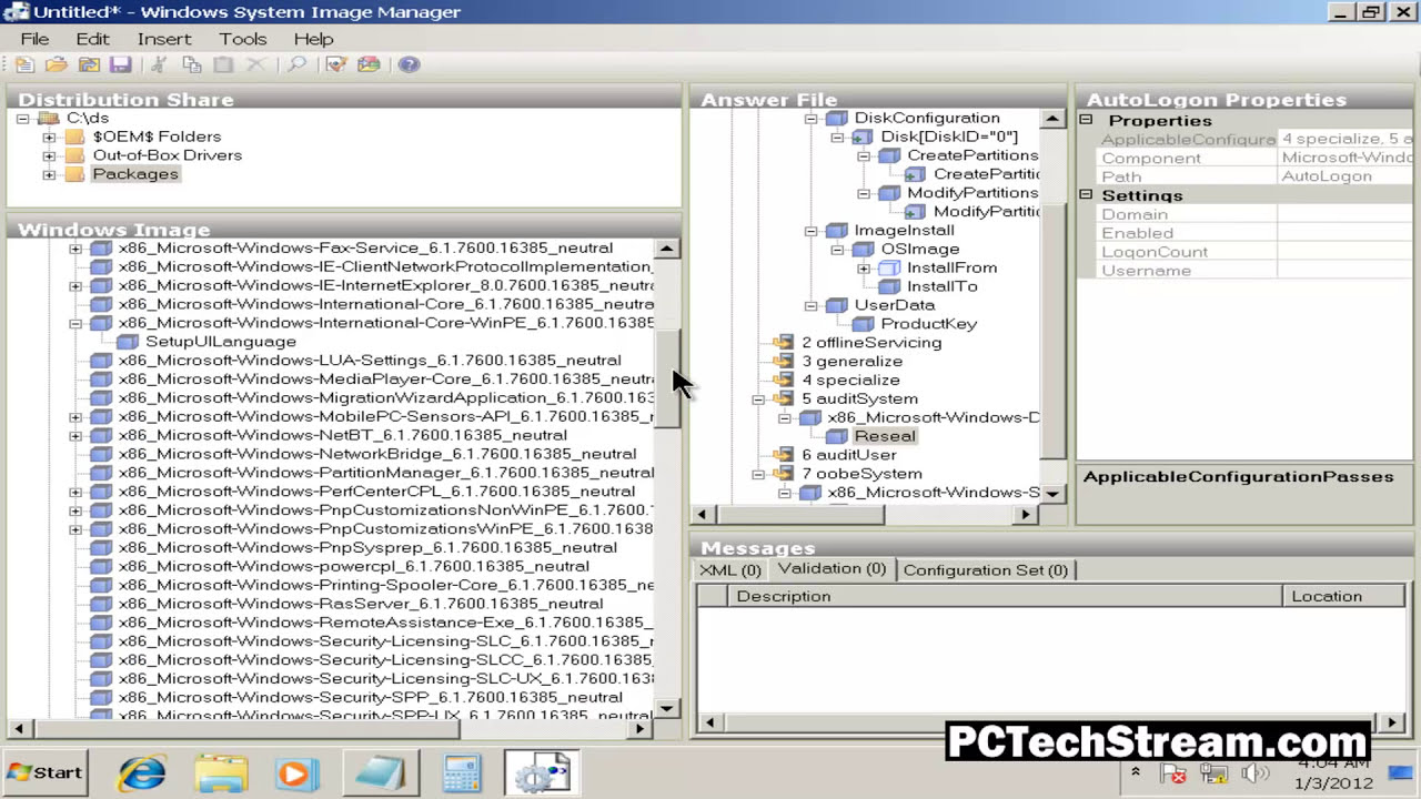 How To Create an Answer File in System Image Manager (SIM) to Automate Windows Installation