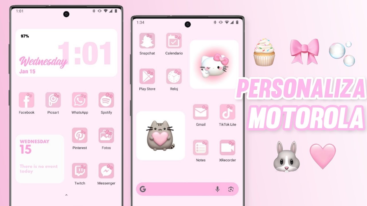 COMO PERSONALIZAR TU CELULAR MOTOROLA MUY FACIL! 🎀💕