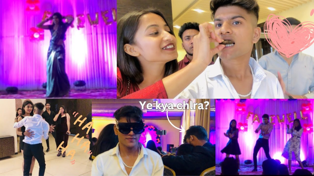 Farewell Vlog 😍/ Shri Shankaracharya college Bhilai / 8th vlog / #farewell #fun #party #college