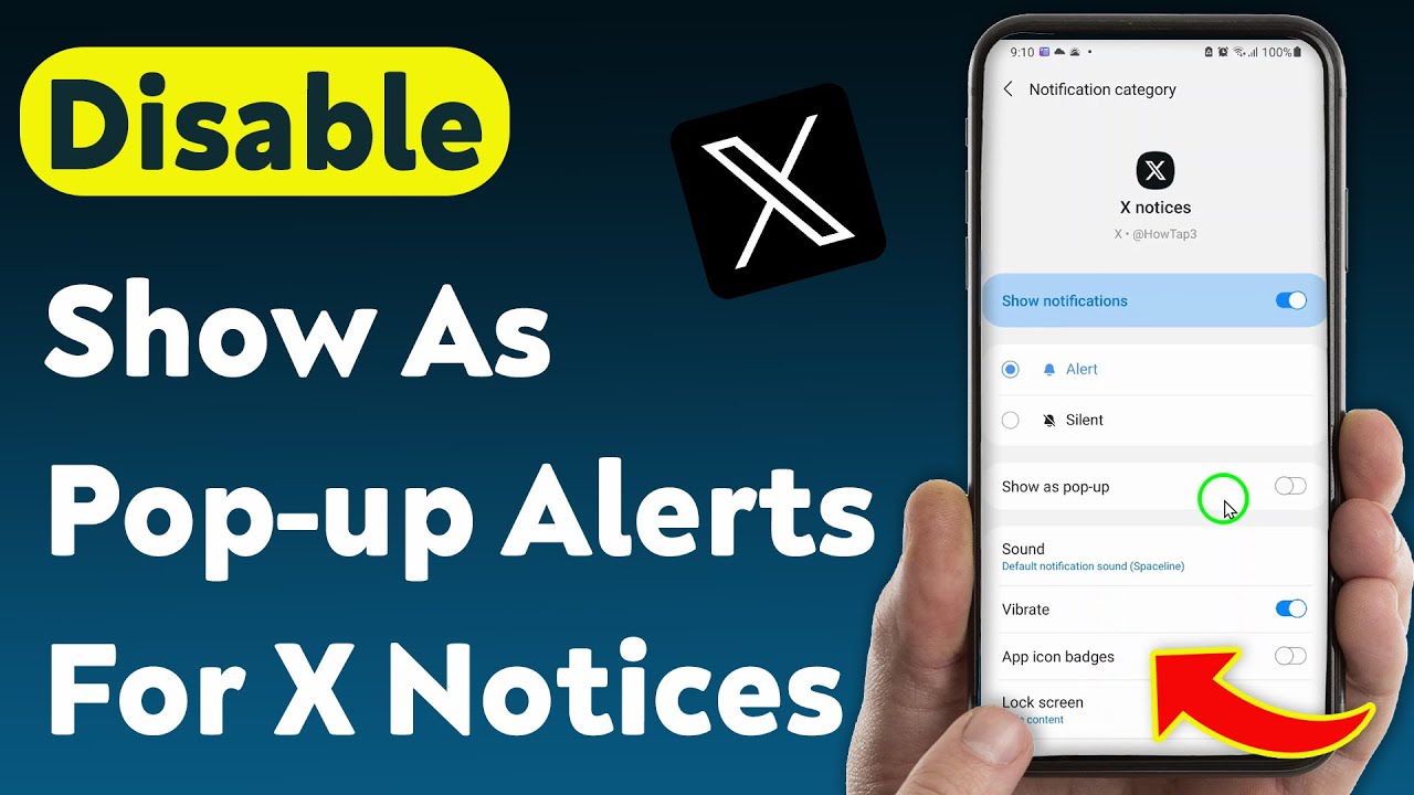 How To Disable Show As Pop-up Notifications For X Notices On X App (Updated)
