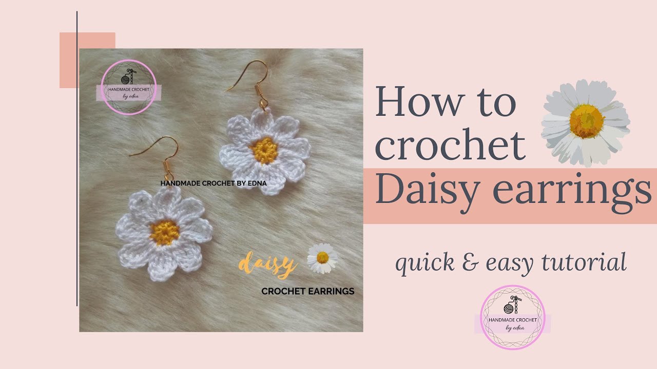 How to Crochet Daisy Earrings | quick and easy tutorial
