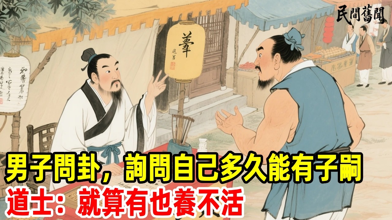 男子問卦，詢問自己多久能有子嗣，道士：就算有也養不活...#民間舊聞#民間故事 #懸疑 #原創 #故事分享
