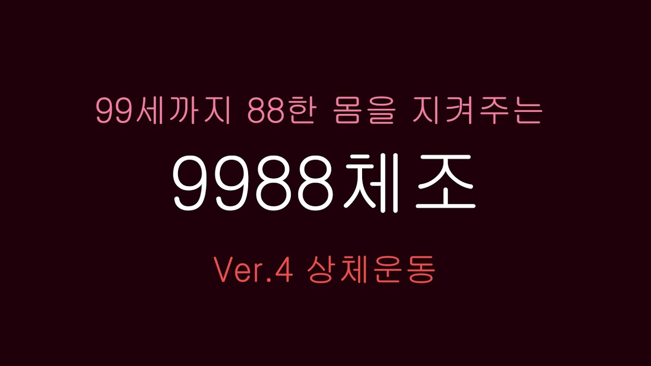 9988체조 (상체편)