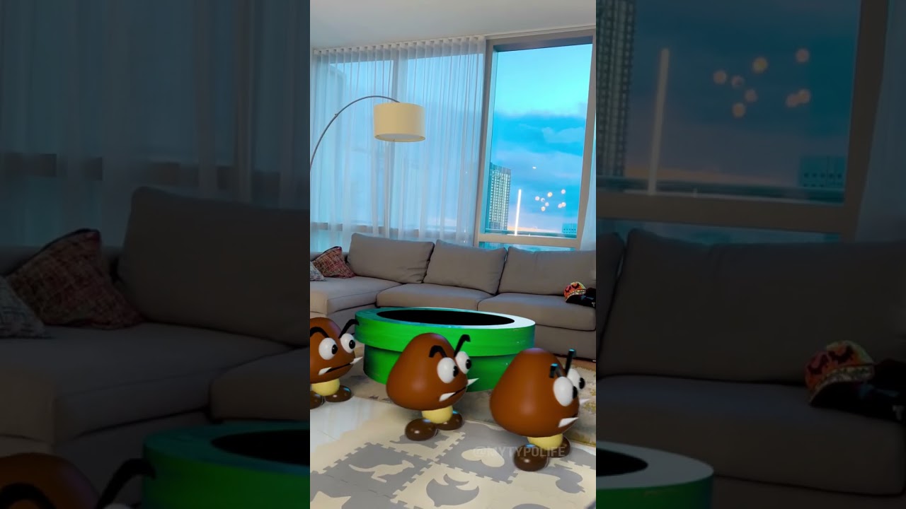 Just installed this #SuperMario tube so my living room looks more like #backrooms or #liminalspace