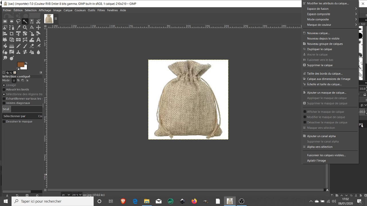 Détourer une image avec Gimp