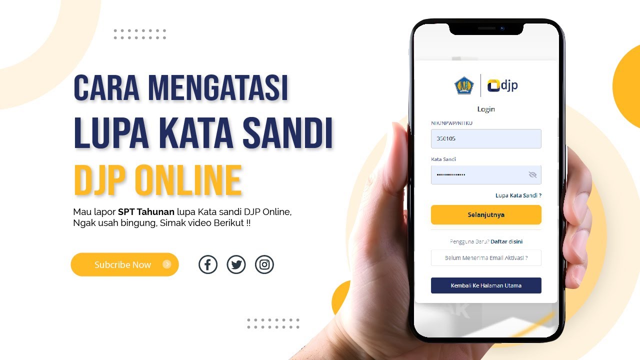 Cara Mengatasi Lupa Kata Sandi DJP Online💡Solusi Lupa Password DJP Online TERBARU