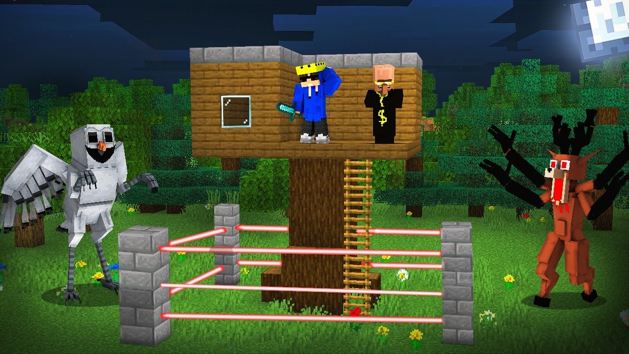 POOR Vs RICH 99 Nights In Forest Monster Apocalypse Bunker Battle In Minecraft