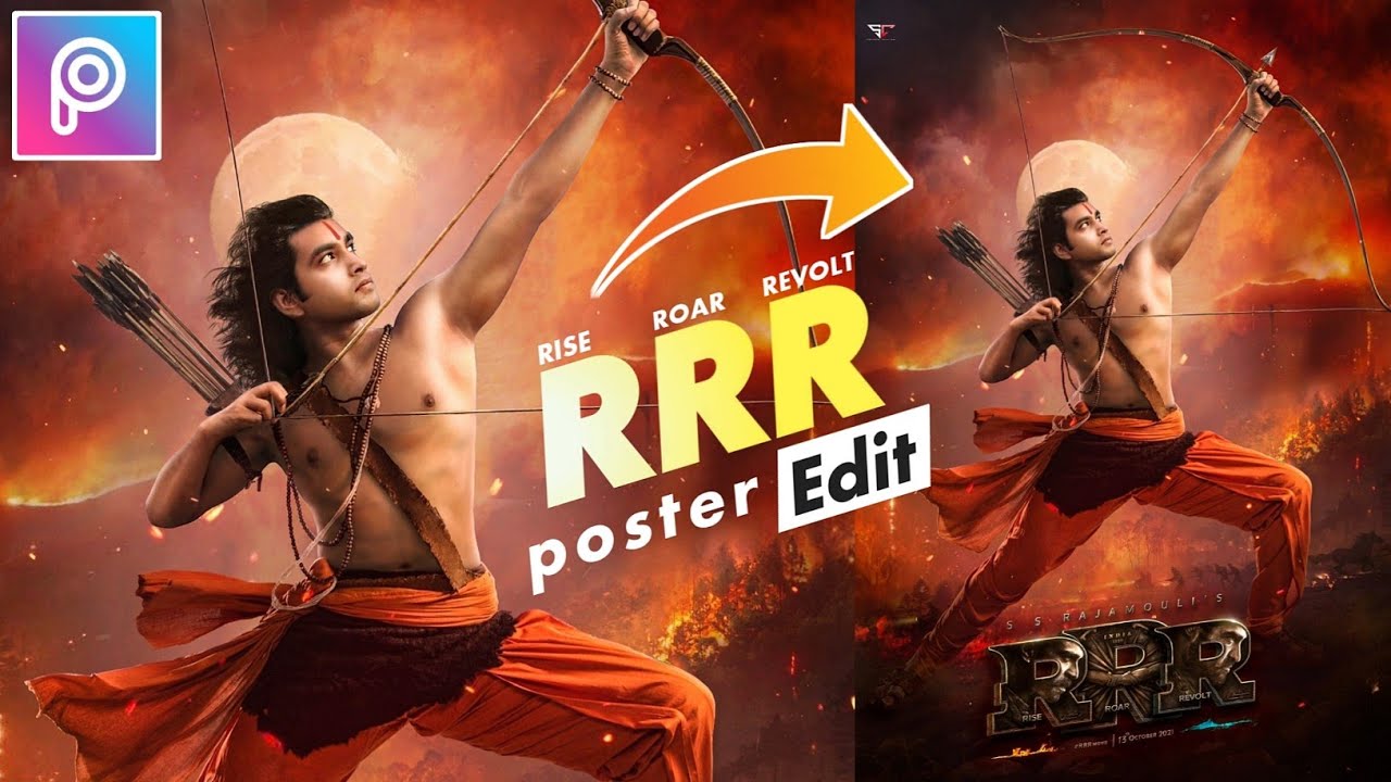 RRR Movie Poster Editing || RRR Movie Photo Editing In PicsArt 🔥|| RRR Photo Editing 😍