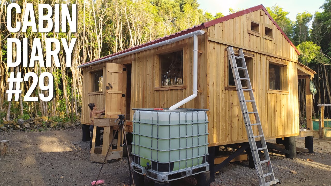 Off Grid Cabin #29 | Cabin is Ready🥳! | Rainwater Harvesting