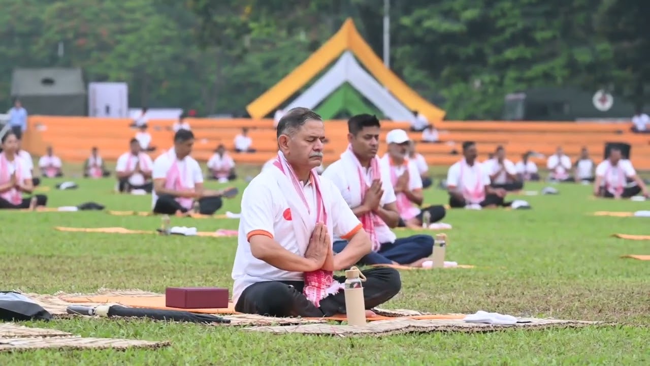 Army Chief General Upendra Dwivedi performed yoga in Tezpur, Assam