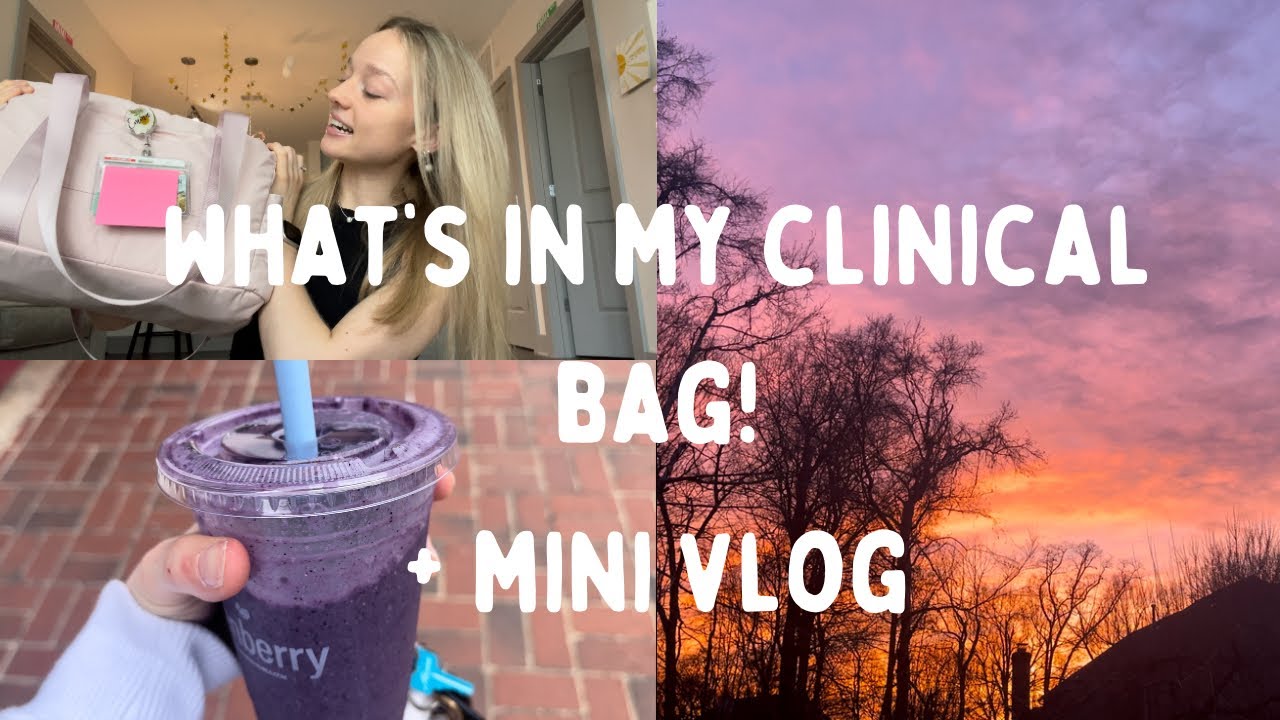what's in my clinical bag + mini vlog♡