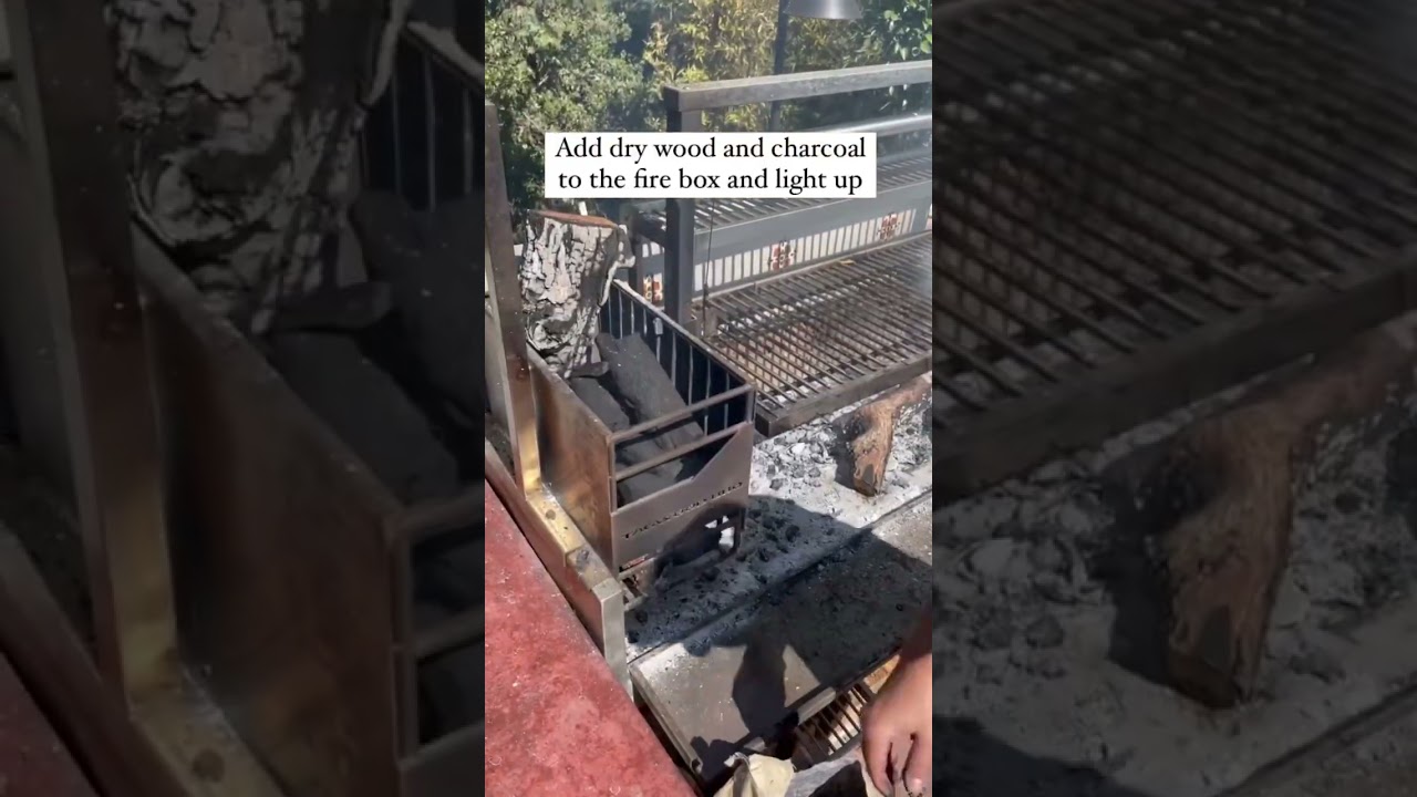 🔥Easy step by step guide on how to create embers using the fire box🔥 #bbq #asado #grill #grilling