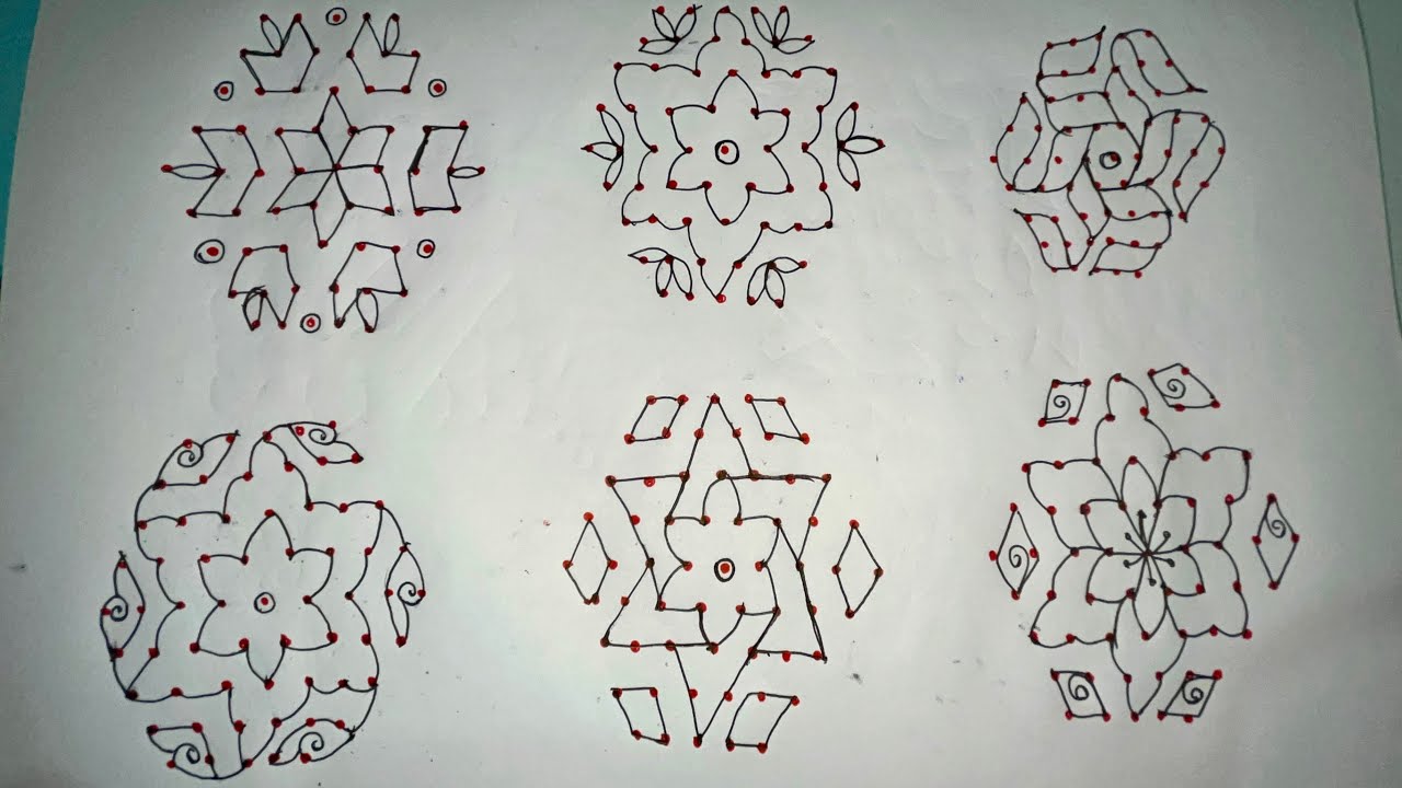 Unique Rangoli Patterns Using 9 to 5 Dots | Rangoli Art Ideas | Perfect for Festivals |