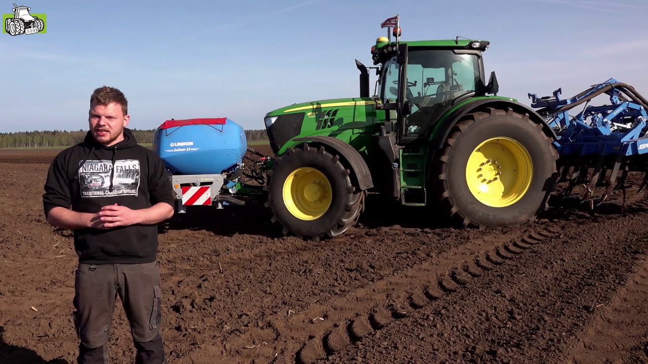 4,5 meter breed zaaien met Lemken solitair 23  en Evers Mustang
