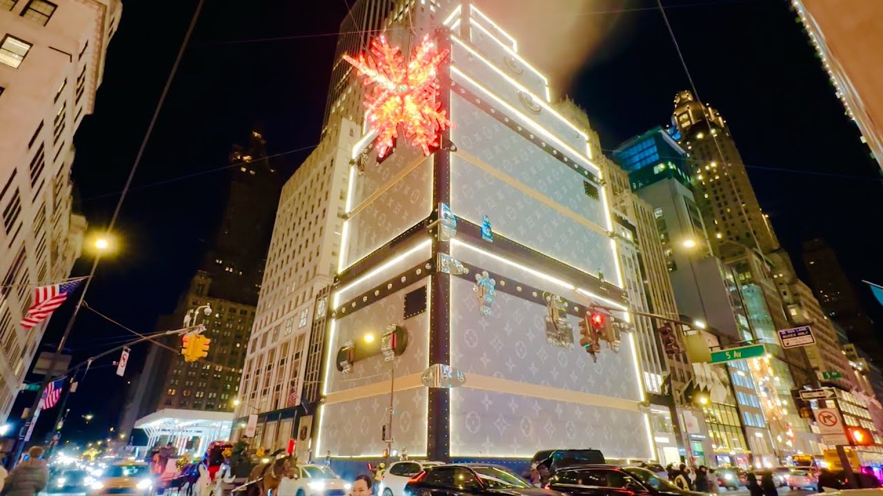 The 2026 holiday light show at the luxury brand stores on Fifth Avenue in Manhattan