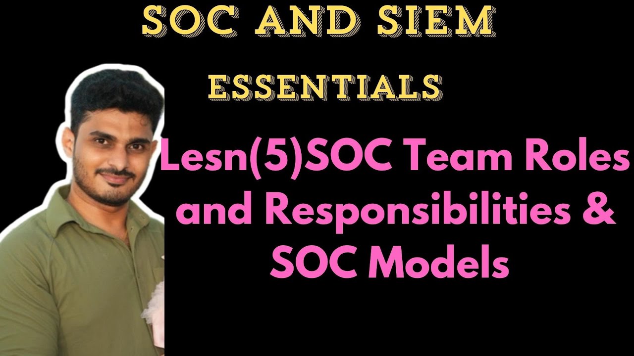 5) SOC Team and Roles and Responsibilities & SOC Models