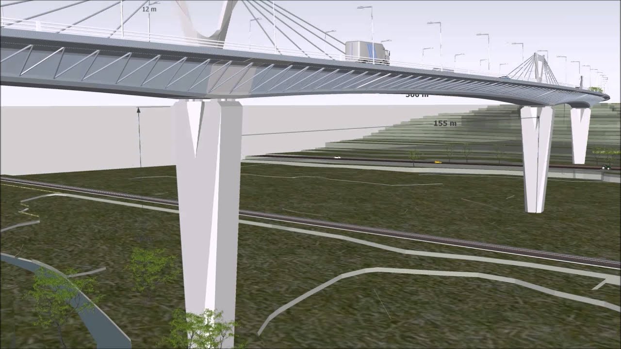 Extradosed bridge over the Scie valley - France