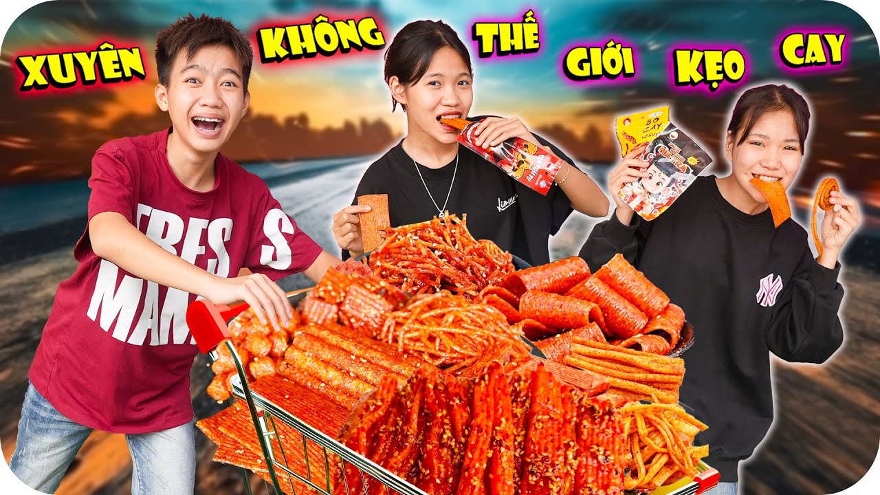 1 Ng&agrave;y Xuy&ecirc;n Kh&ocirc;ng V&agrave;o Thế Giới Kẹo Cay | Min Min TV Minh Khoa